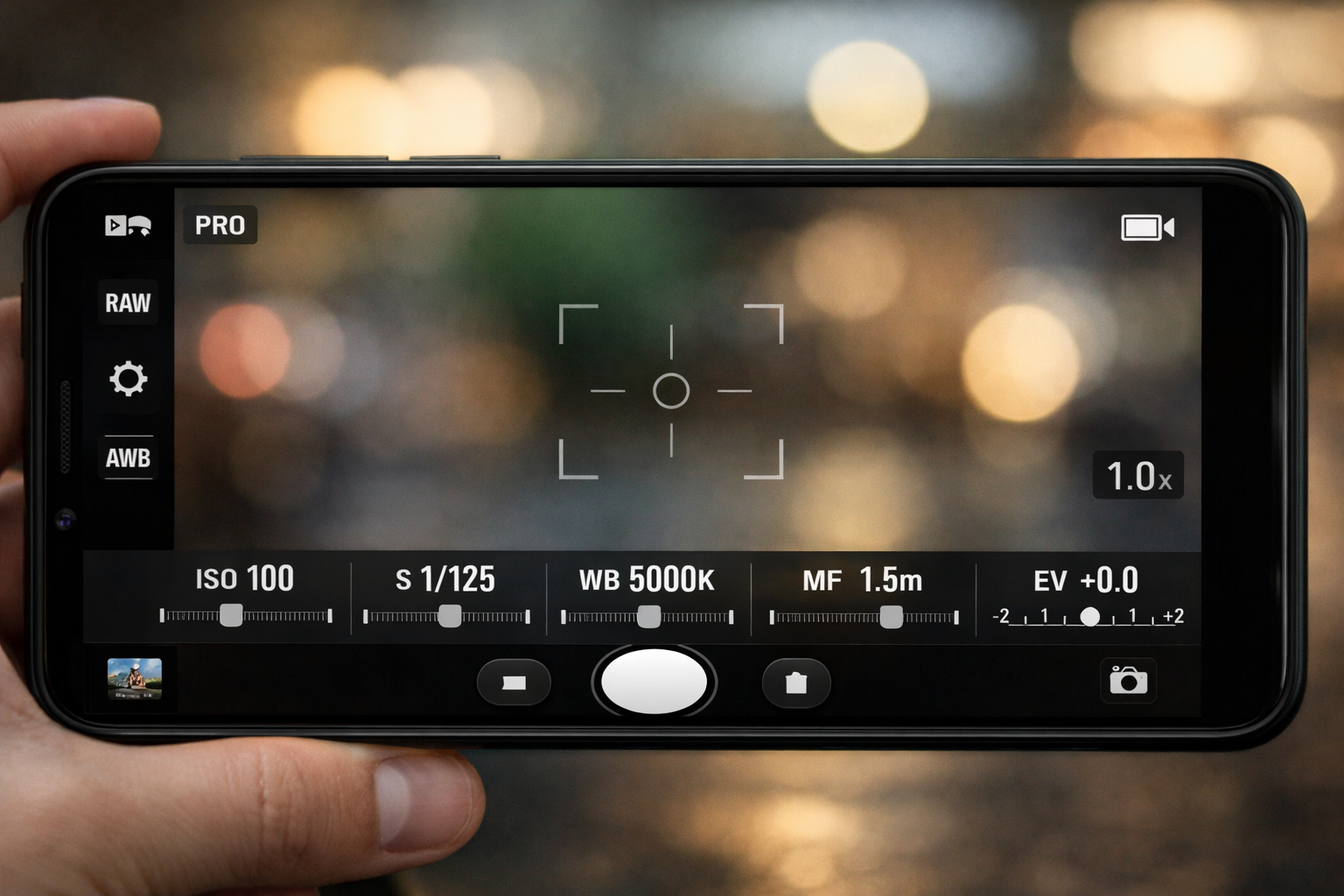 Mobil telefonda pro mod ayar ekrani