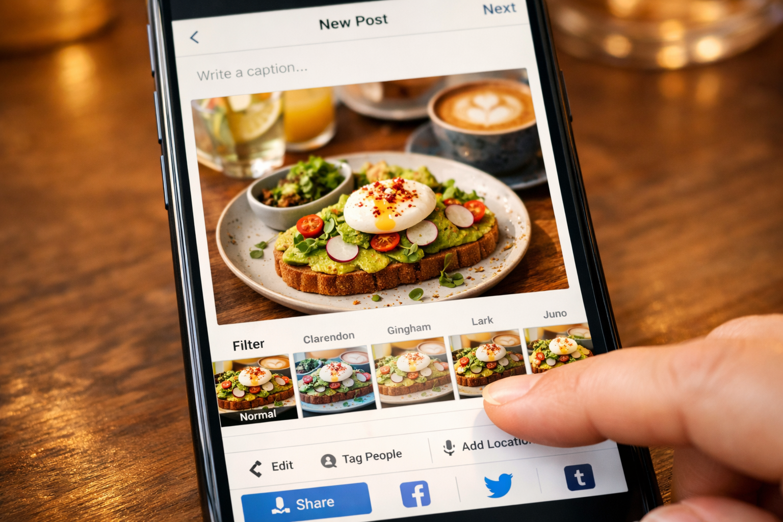 Mobil telefonda fotograf paylasim ekrani